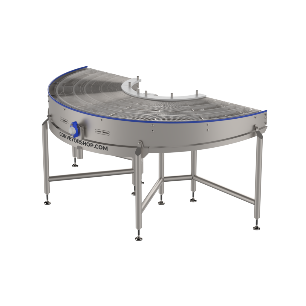 Wire mesh curve conveyor
