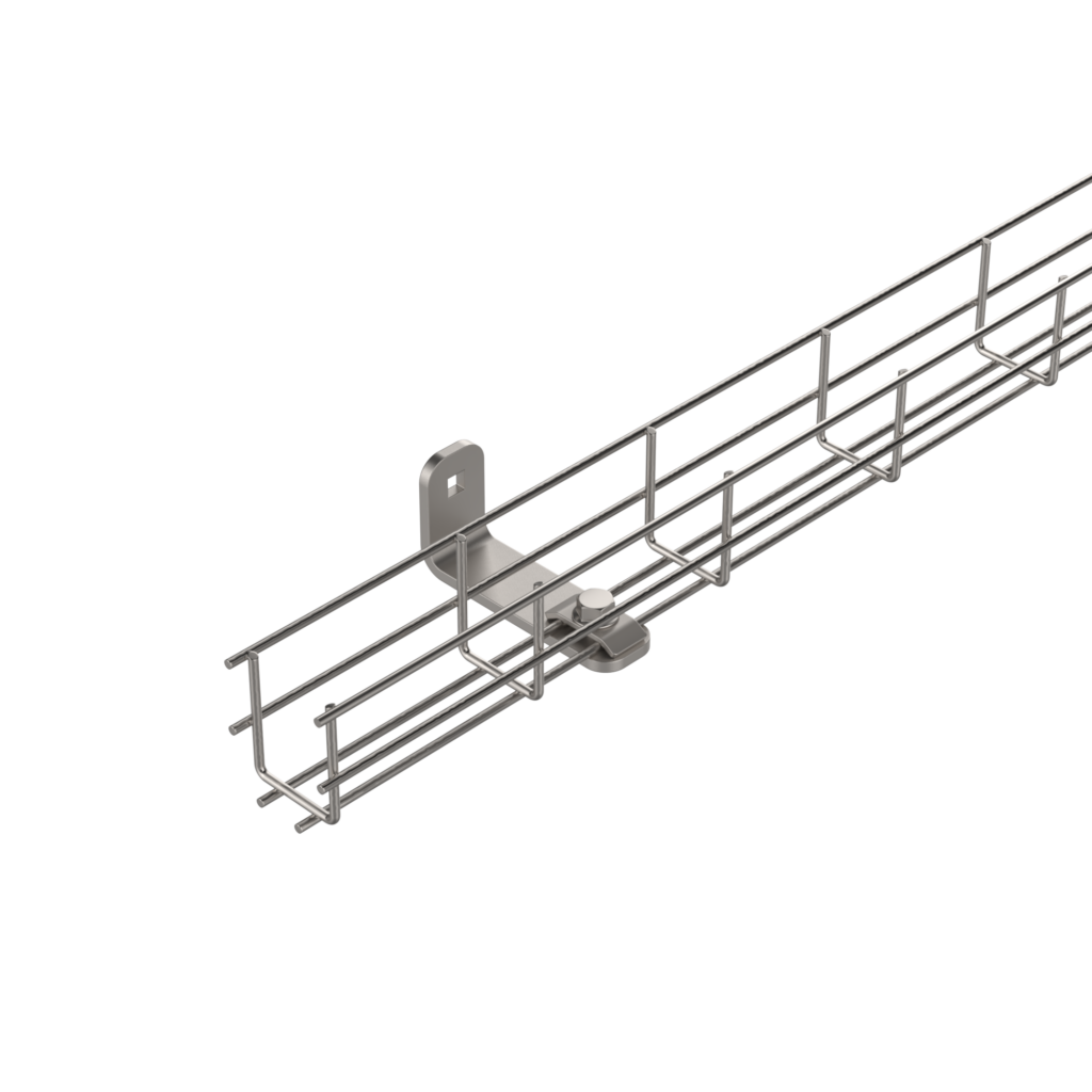 Cable tray 50×50 mm with brackets AISI304