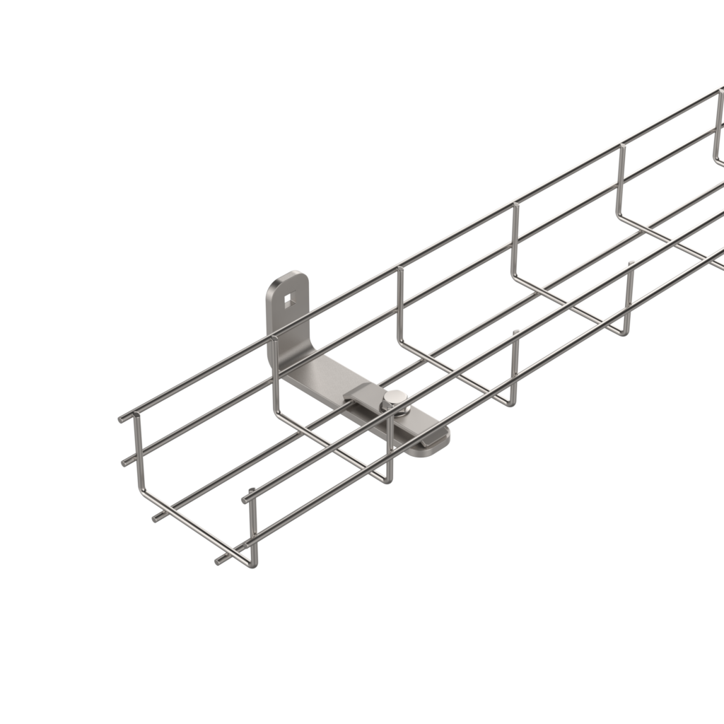 Cable tray 50×100 mm with brackets AISI304